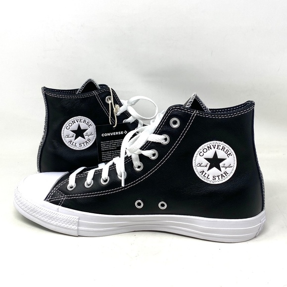 Converse Ctas High Leather Black Men’s Size Sneakers Custom A02247C-BBW09-15-22 - Picture 2 of 11